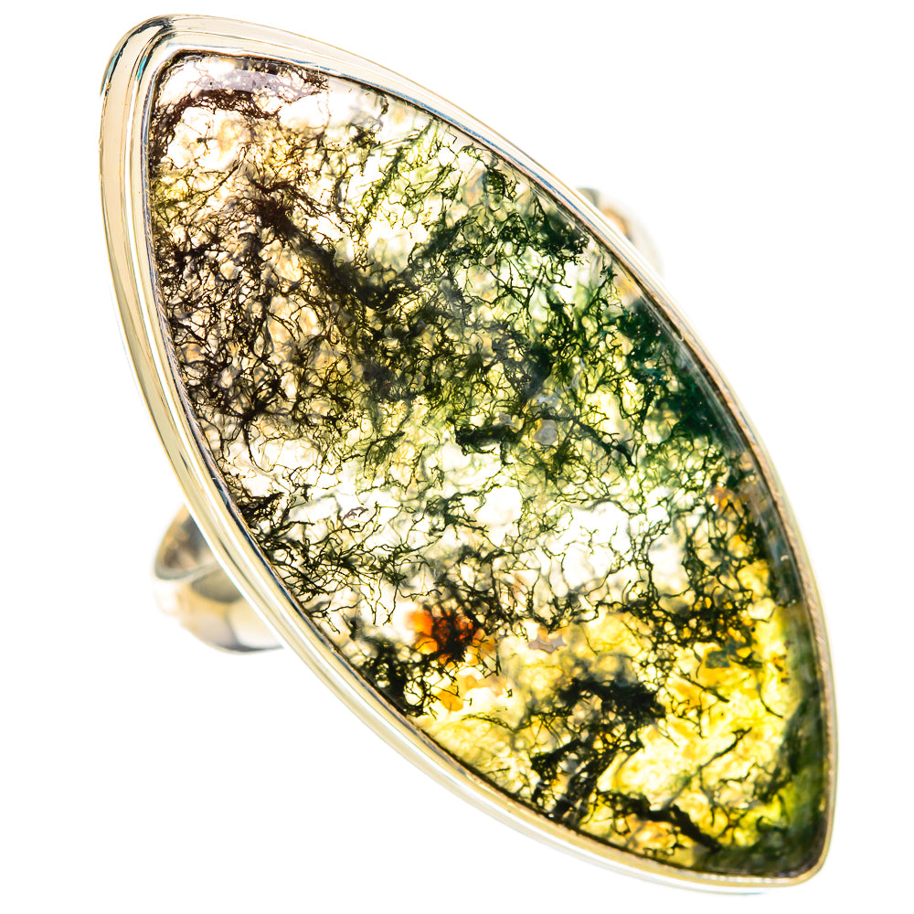 Moss Agate Rings handcrafted by Anasilvercos - RING115766 - Photo 2