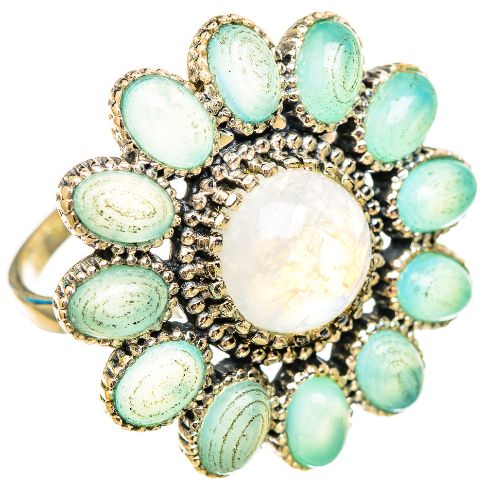 Rainbow Moonstone Rings handcrafted by Anasilvercos - RING115772 - Photo 2