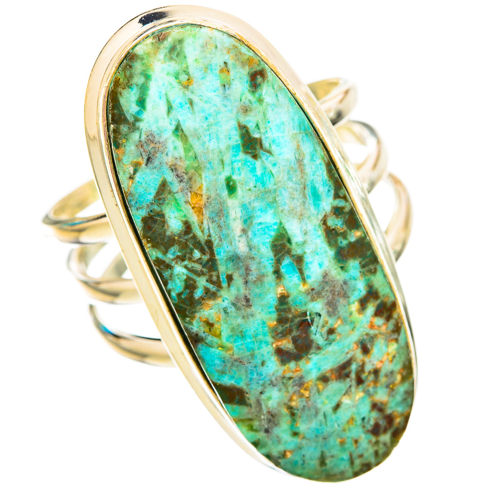 Peruvian Chrysocolla Rings handcrafted by Anasilvercos - RING115776 - Photo 2