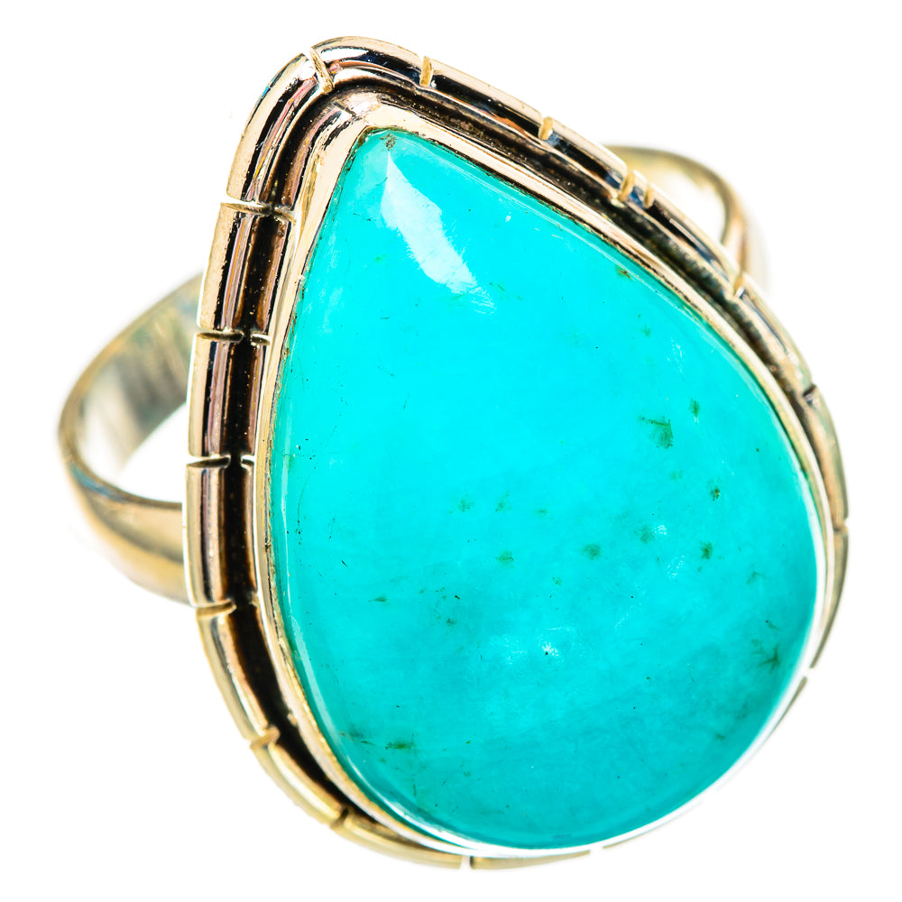 Peruvian Chrysocolla Rings handcrafted by Anasilvercos - RING115807 - Photo 2