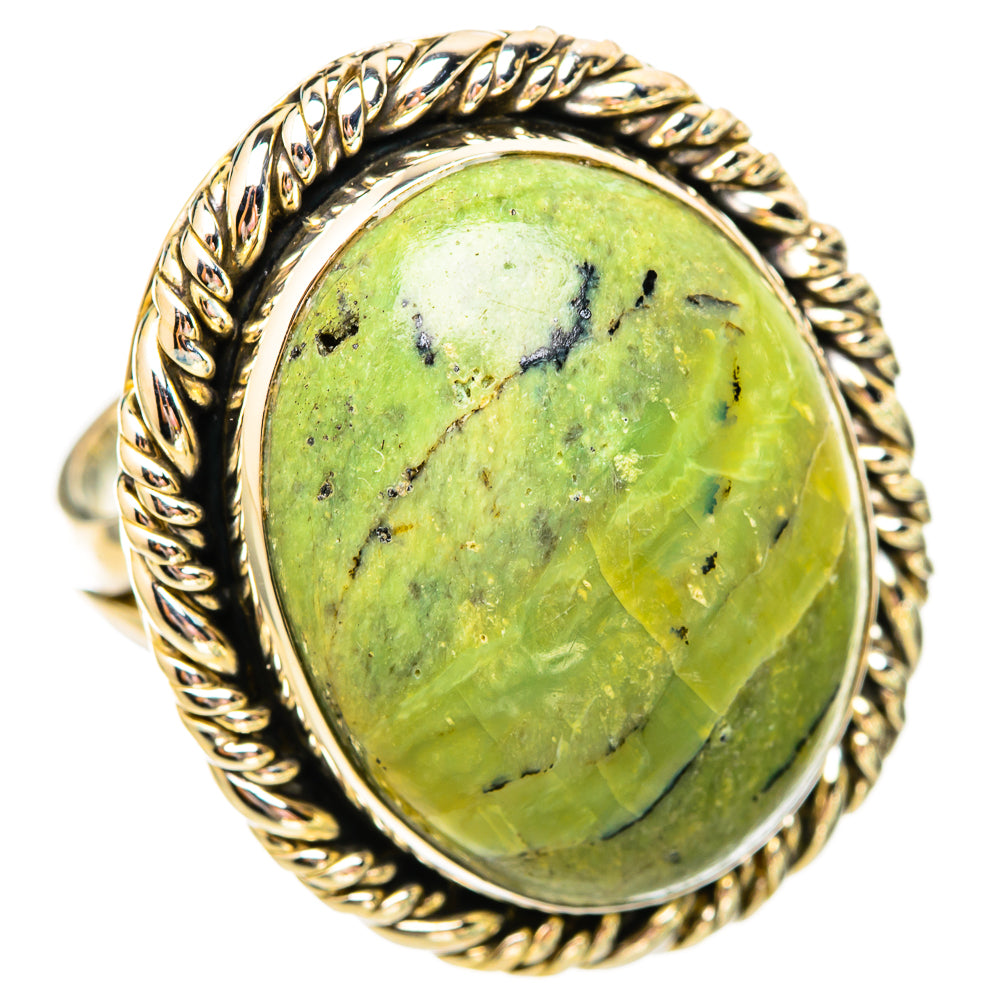 African Green Opal Rings handcrafted by Anasilvercos - RING115833 - Photo 2