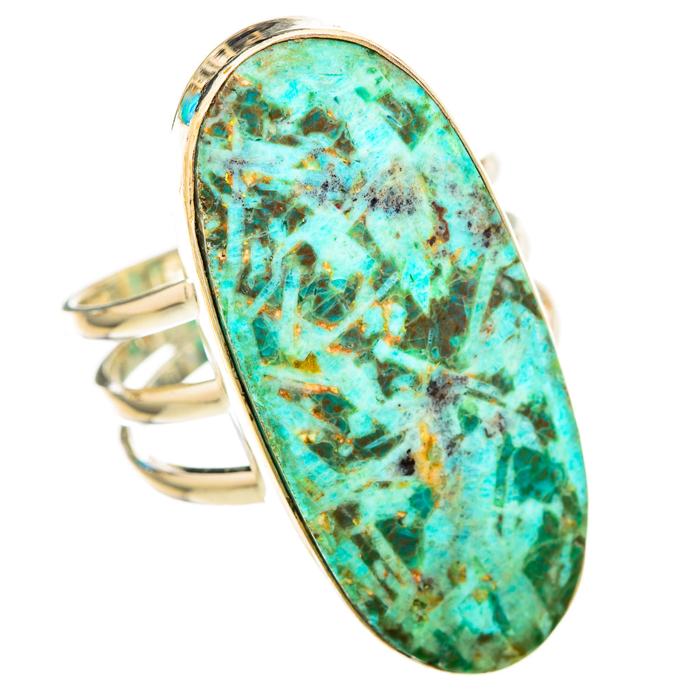 Peruvian Chrysocolla Rings handcrafted by Anasilvercos - RING115864 - Photo 2