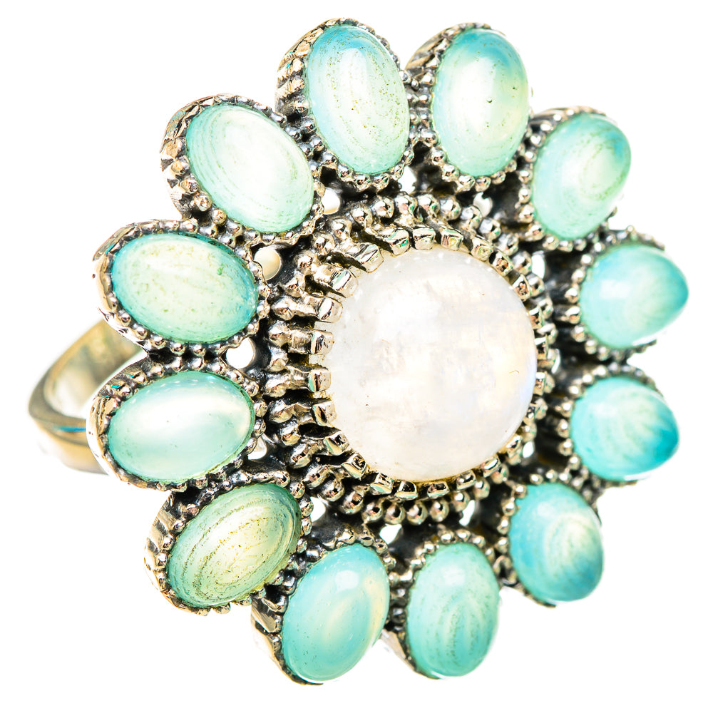 Rainbow Moonstone Rings handcrafted by Anasilvercos - RING115869 - Photo 2