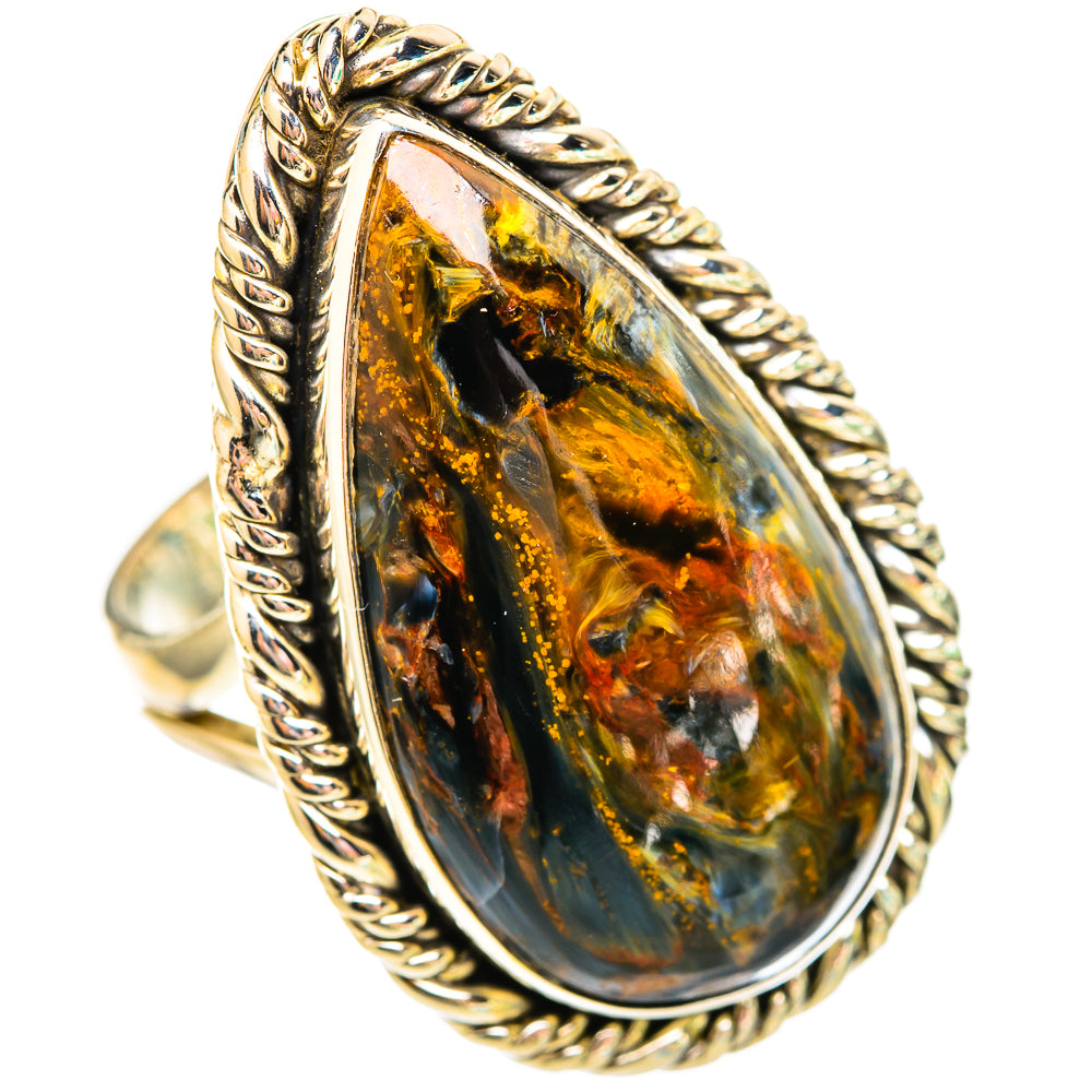Golden Pietersite Rings handcrafted by Anasilvercos - RING115880 - Photo 2