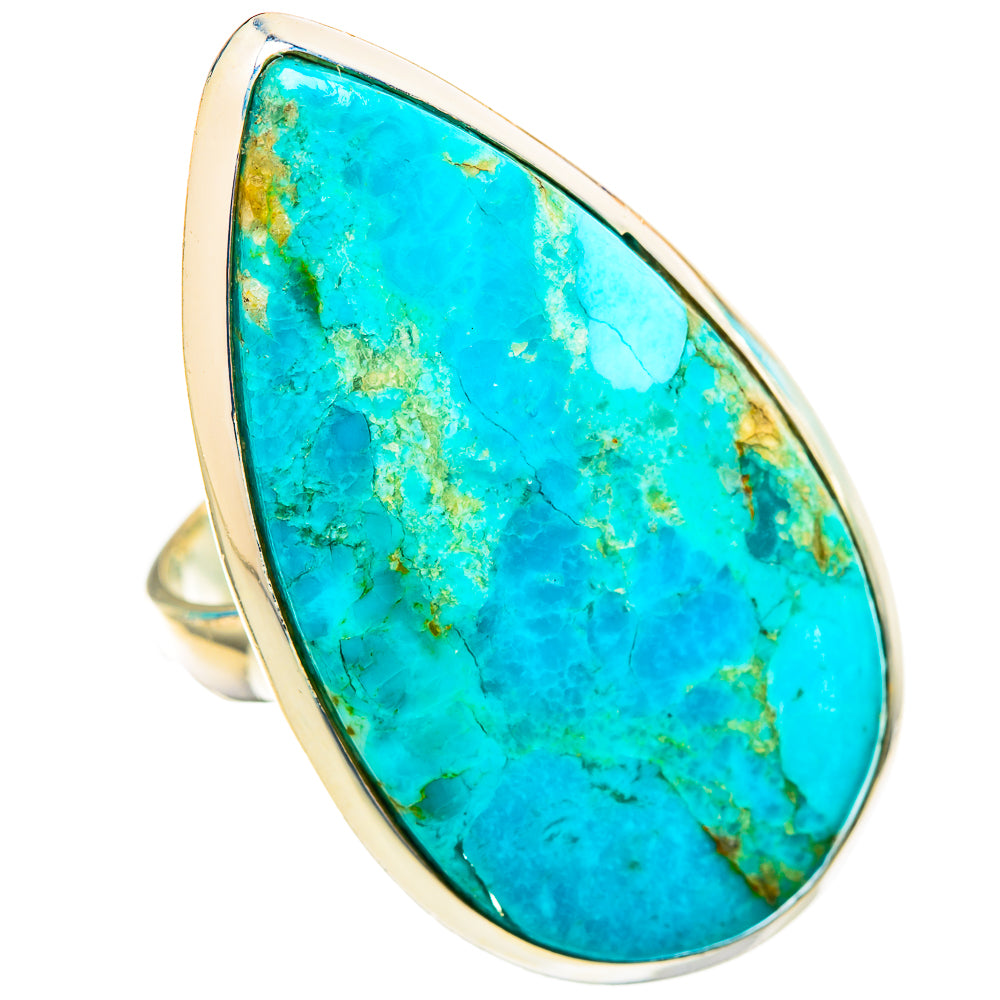 Peruvian Chrysocolla Rings handcrafted by Anasilvercos - RING115888 - Photo 2