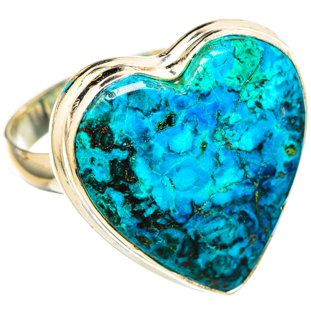 Peruvian Chrysocolla Rings handcrafted by Anasilvercos - RING115975 - Photo 2