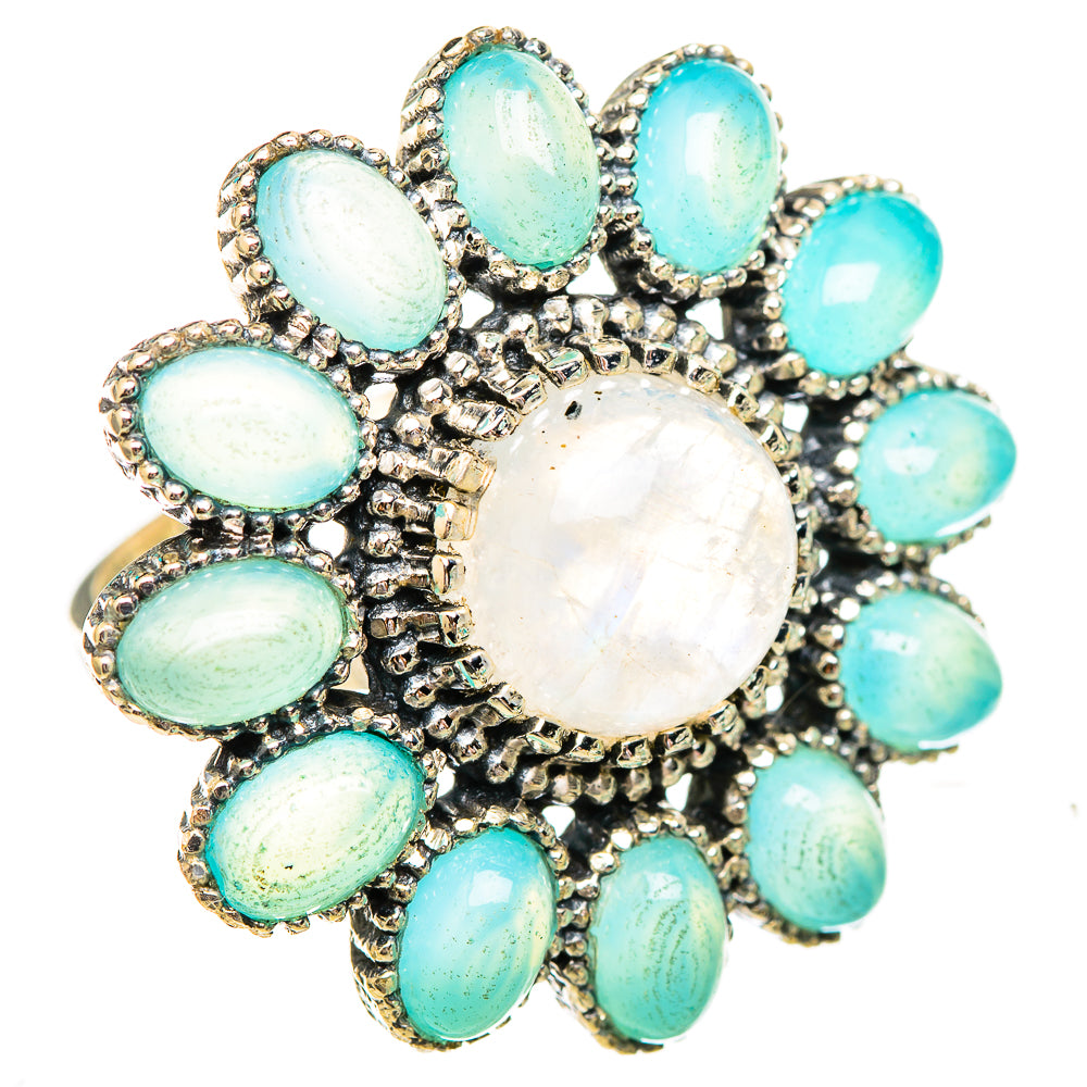 Rainbow Moonstone Rings handcrafted by Anasilvercos - RING115997 - Photo 2
