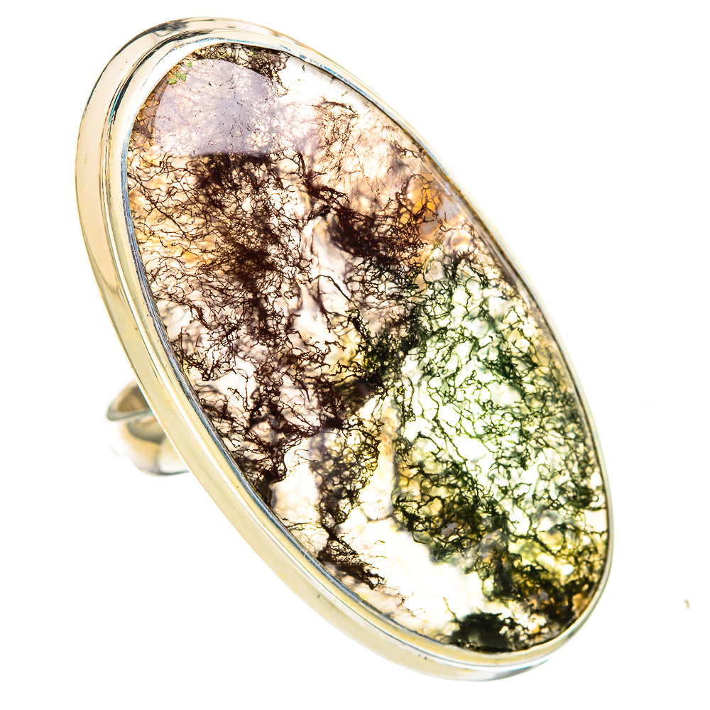 Moss Agate Rings handcrafted by Anasilvercos - RING116030 - Photo 2