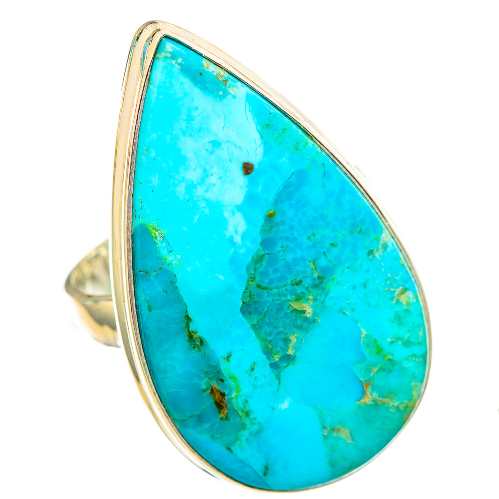 Peruvian Chrysocolla Rings handcrafted by Anasilvercos - RING116035 - Photo 2