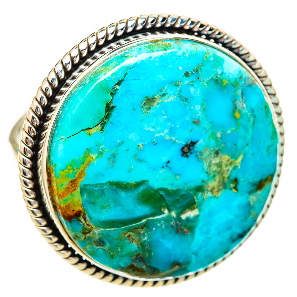 Peruvian Chrysocolla Rings handcrafted by Anasilvercos - RING116039 - Photo 2