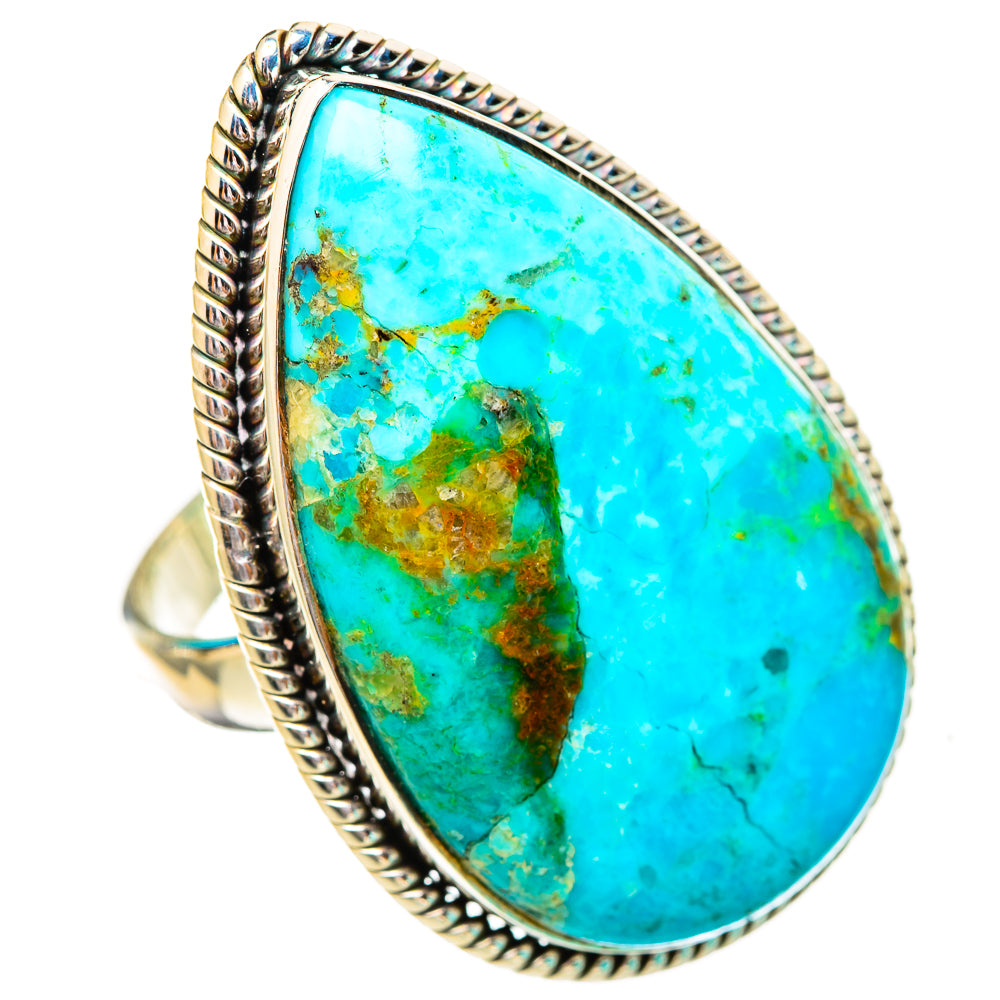Peruvian Chrysocolla Rings handcrafted by Anasilvercos - RING116046 - Photo 2