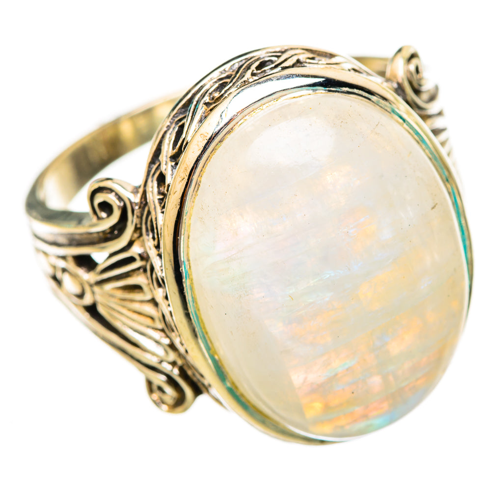Rainbow Moonstone Rings handcrafted by Anasilvercos - RING116068 - Photo 2