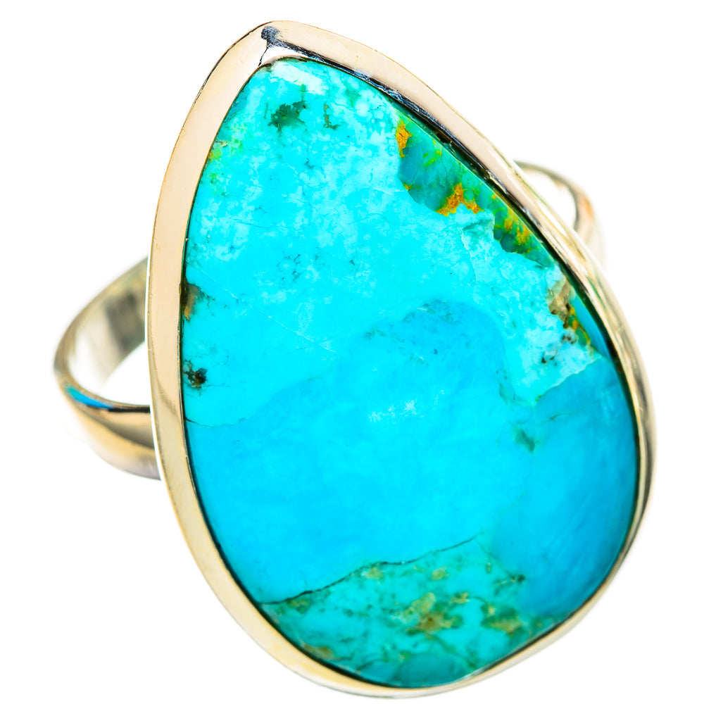 Peruvian Chrysocolla Rings handcrafted by Anasilvercos - RING116078 - Photo 2