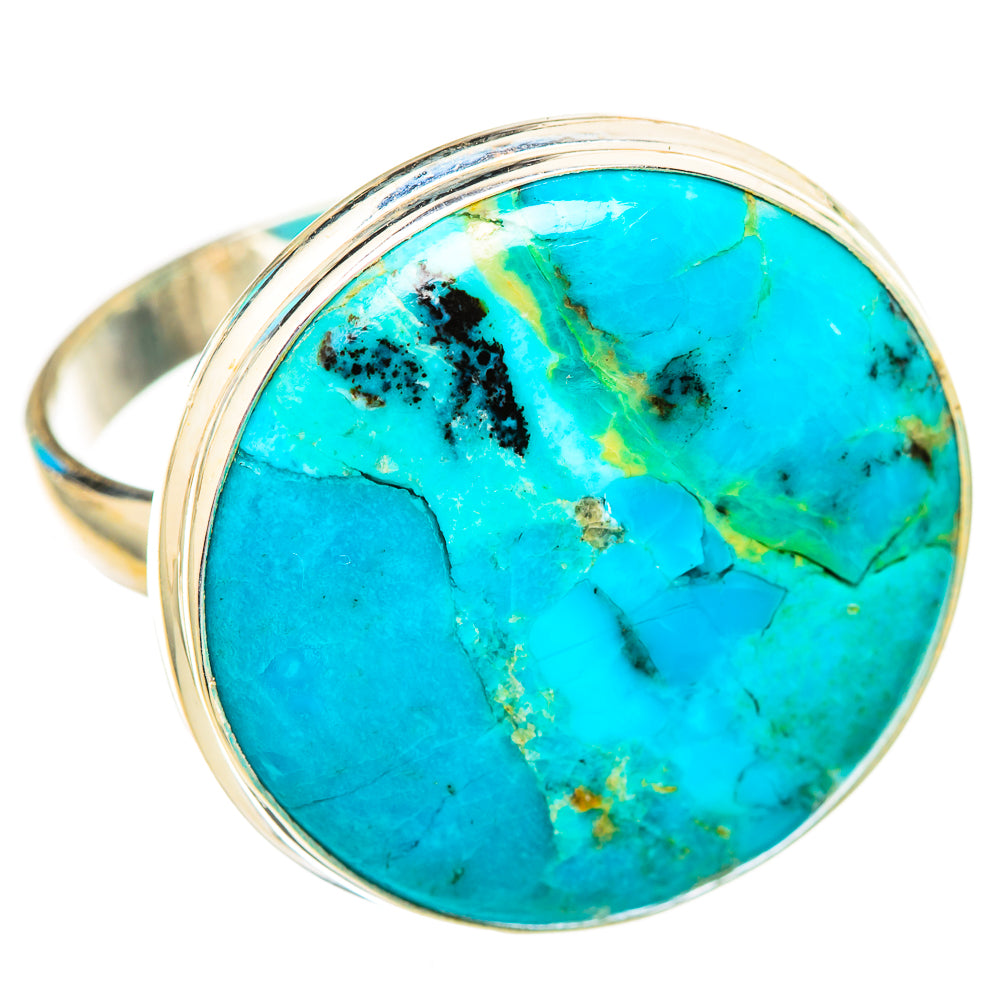Peruvian Chrysocolla Rings handcrafted by Anasilvercos - RING116114 - Photo 2