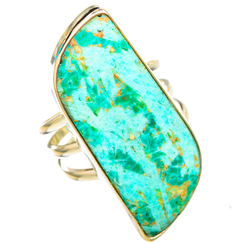 Peruvian Chrysocolla Rings handcrafted by Anasilvercos - RING116115 - Photo 2