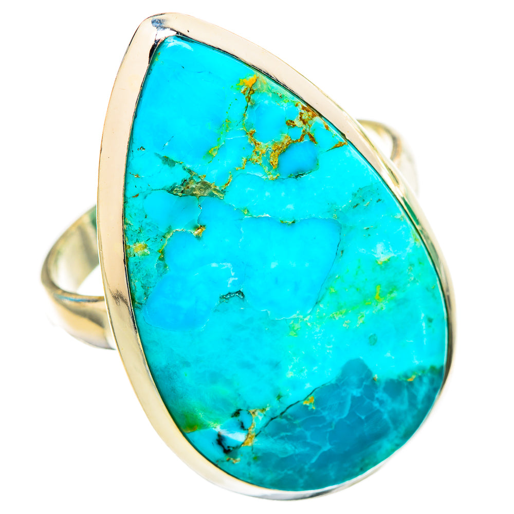 Peruvian Chrysocolla Rings handcrafted by Anasilvercos - RING116140 - Photo 2