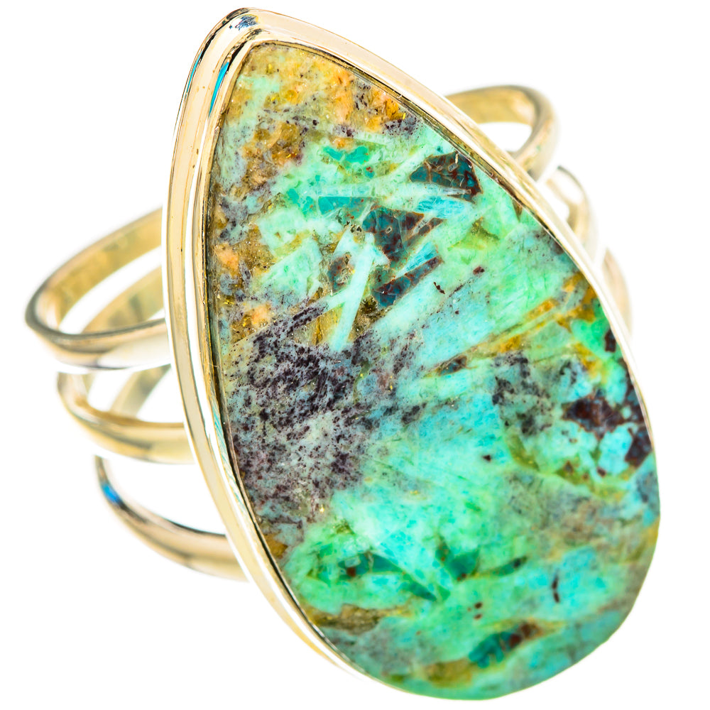 Peruvian Chrysocolla Rings handcrafted by Anasilvercos - RING116145 - Photo 2