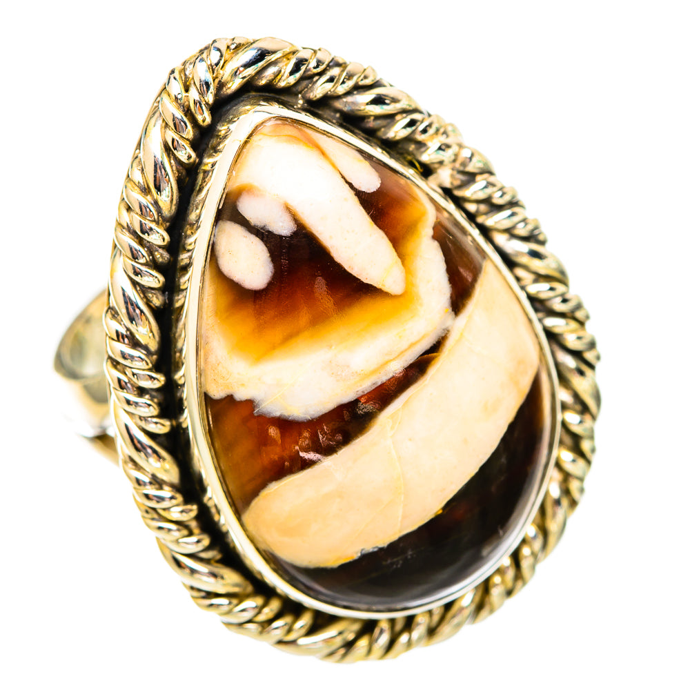 Peanut Wood Jasper Rings handcrafted by Anasilvercos - RING116152 - Photo 2