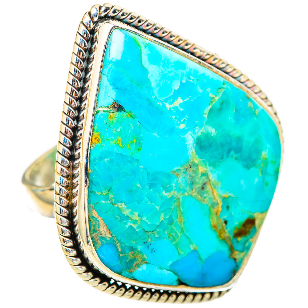 Peruvian Chrysocolla Rings handcrafted by Anasilvercos - RING116167 - Photo 2
