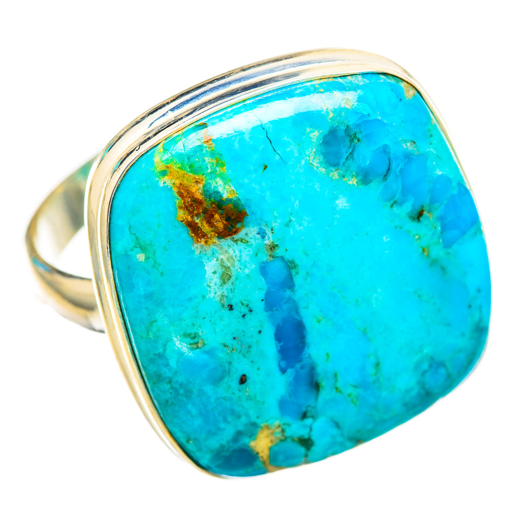 Peruvian Chrysocolla Rings handcrafted by Anasilvercos - RING116187 - Photo 2