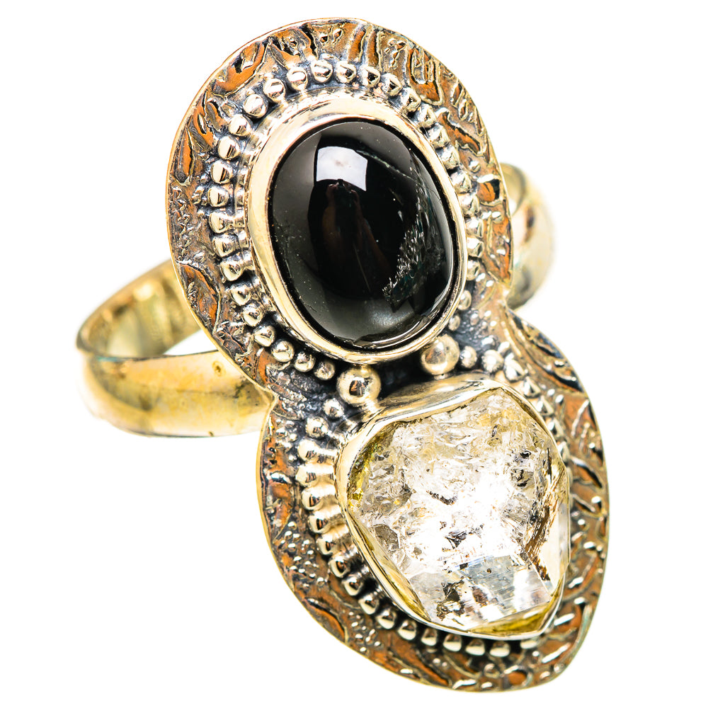 Herkimer Diamond, Star Diopside Rings handcrafted by Anasilvercos - RING116272 - Photo 2