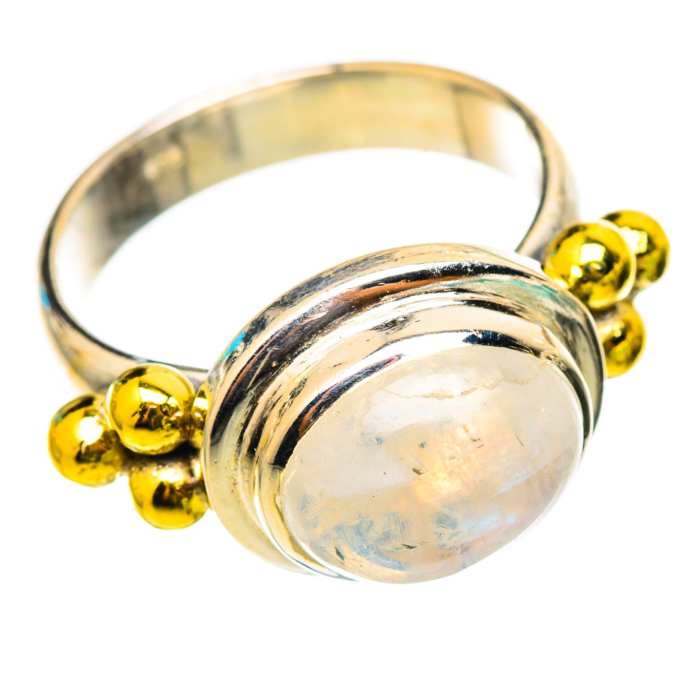 Rainbow Moonstone Rings handcrafted by Anasilvercos - RING116276 - Photo 2