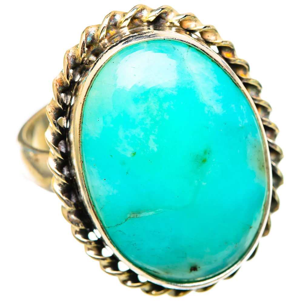 Peruvian Amazonite Rings handcrafted by Anasilvercos - RING116302 - Photo 2