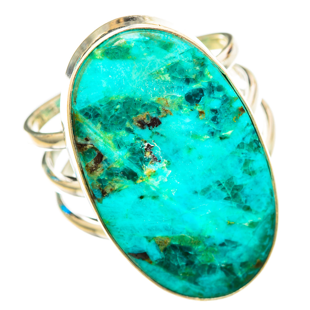 Peruvian Chrysocolla Rings handcrafted by Anasilvercos - RING116307 - Photo 2