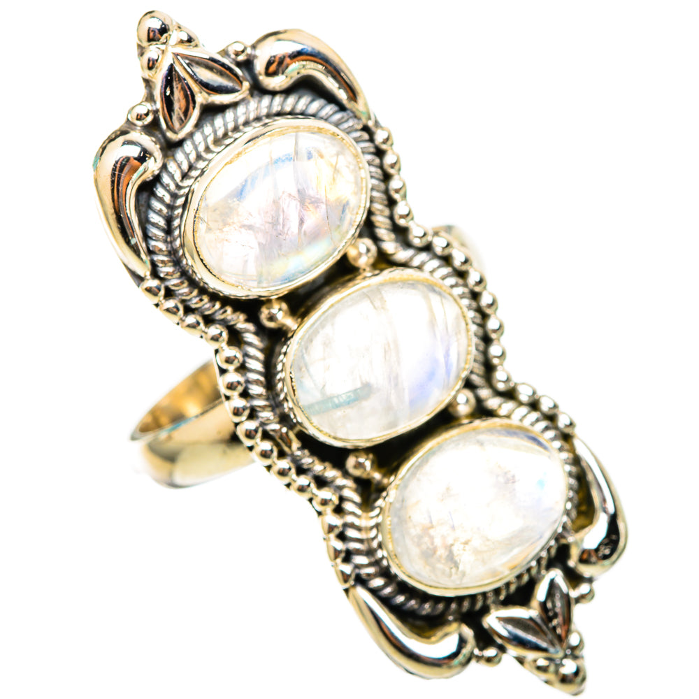 Rainbow Moonstone Rings handcrafted by Anasilvercos - RING116331 - Photo 2