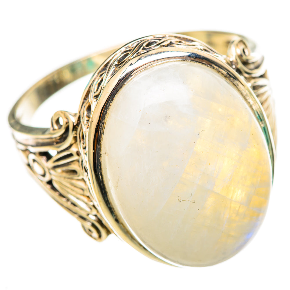 Rainbow Moonstone Rings handcrafted by Anasilvercos - RING116332 - Photo 2
