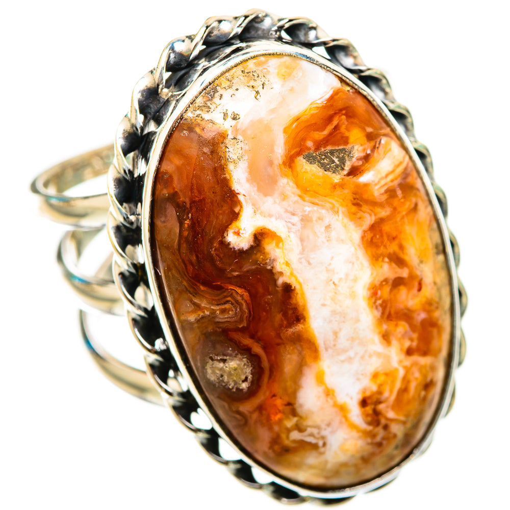 Crazy Lace Agate Rings handcrafted by Anasilvercos - RING116351 - Photo 2