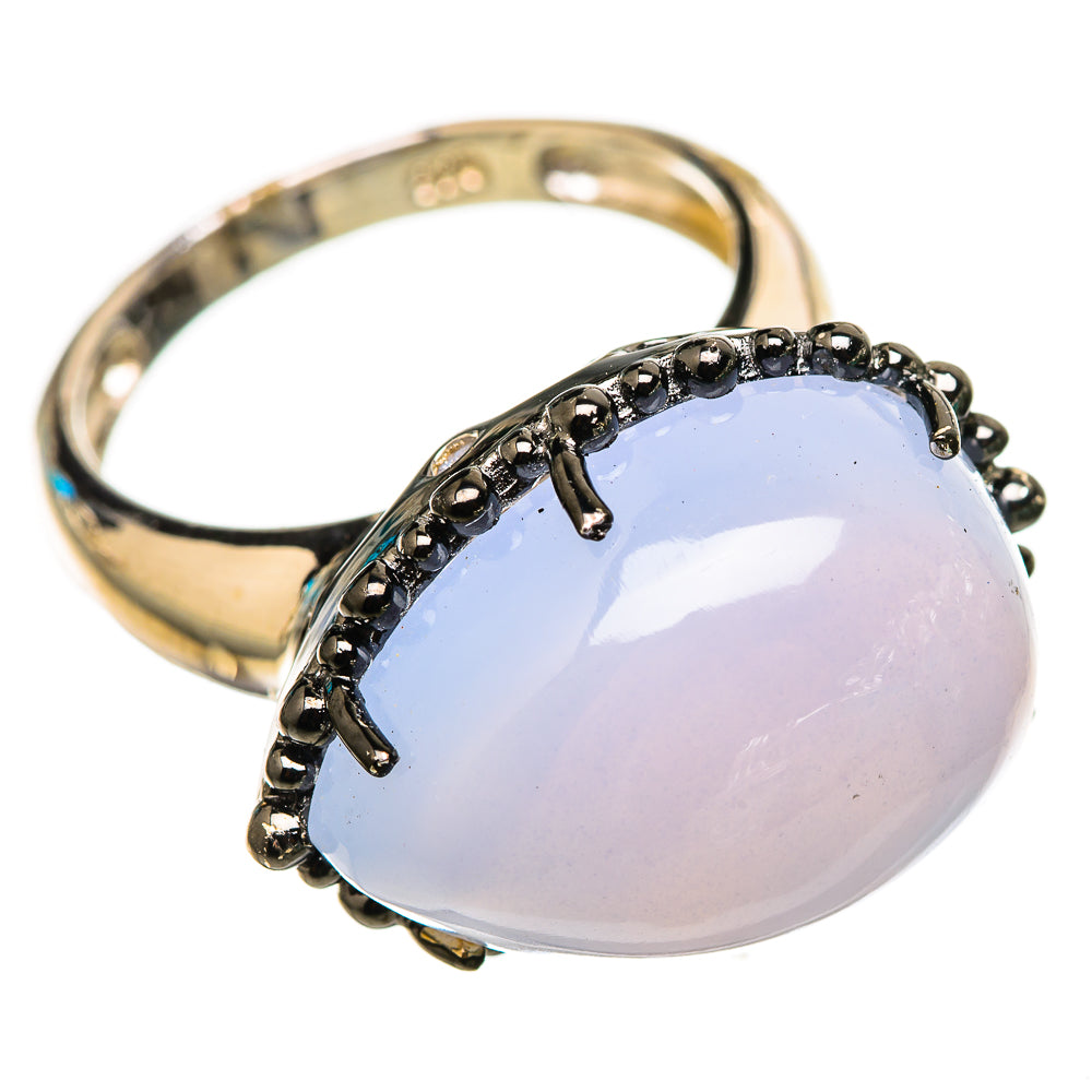 Aqua Chalcedony Rings handcrafted by Anasilvercos - RING116353 - Photo 2