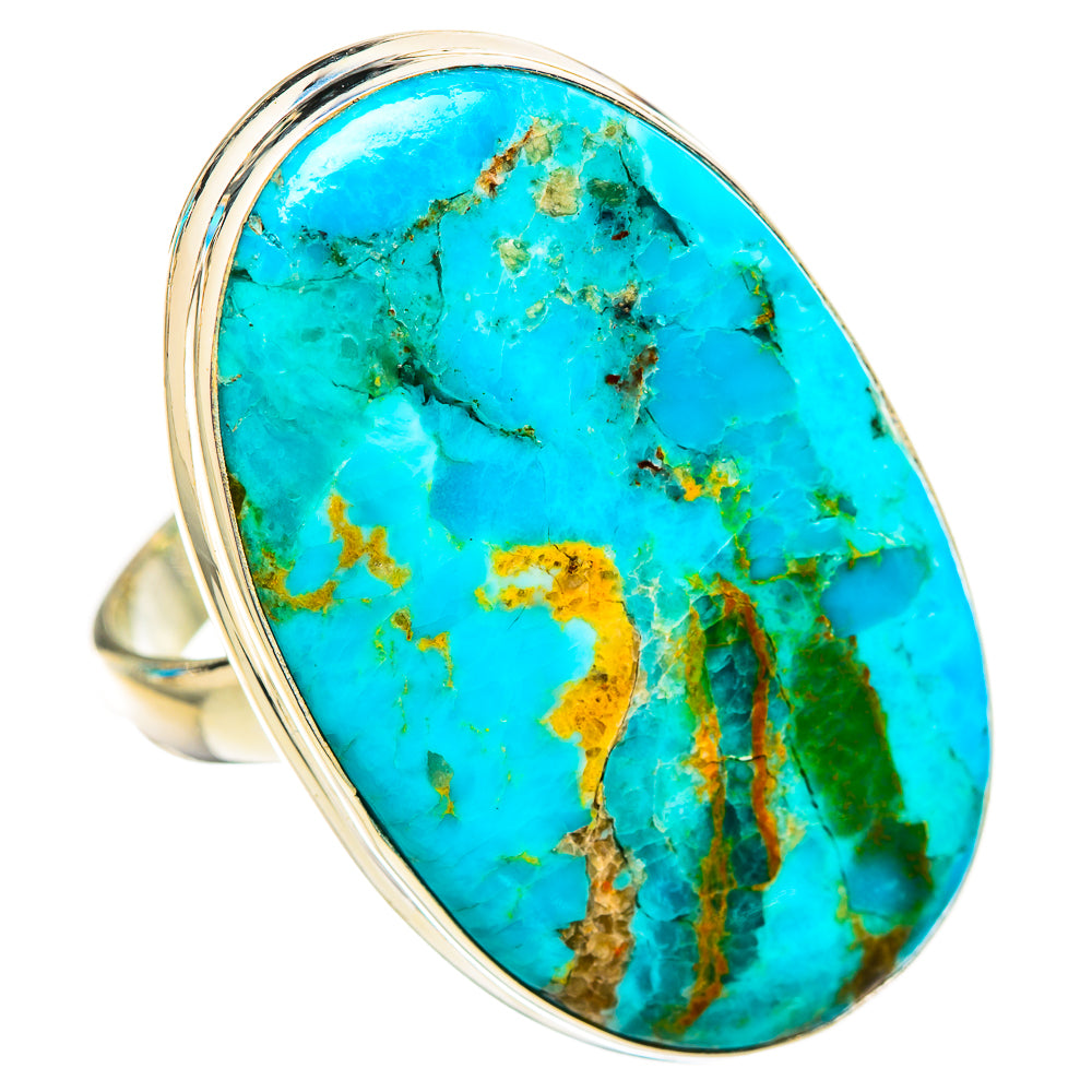 Peruvian Chrysocolla Rings handcrafted by Anasilvercos - RING116367 - Photo 2