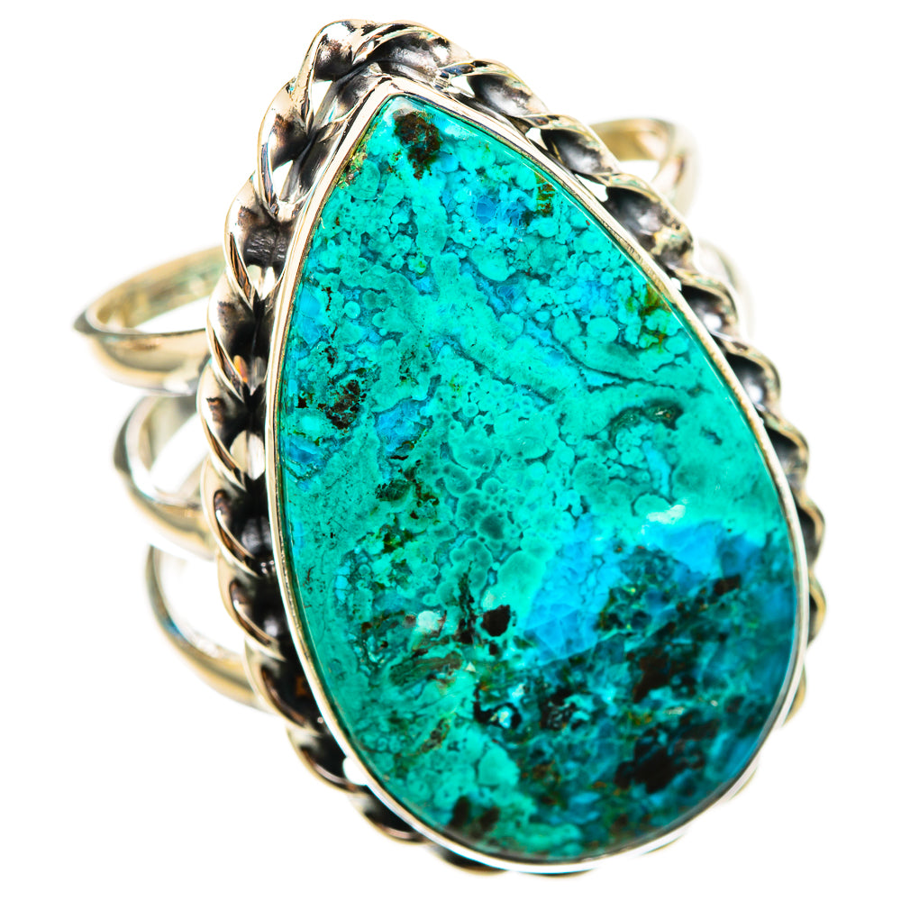 Peruvian Chrysocolla Rings handcrafted by Anasilvercos - RING116375 - Photo 2