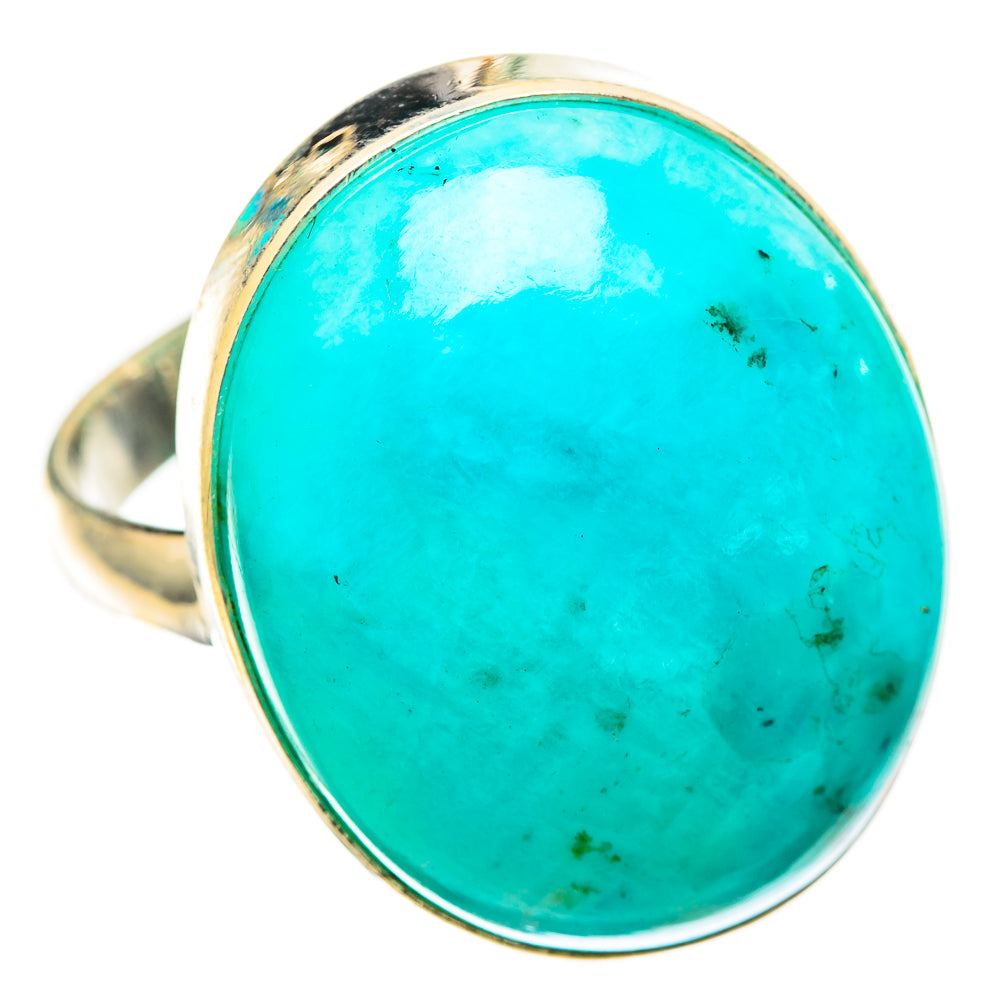 Peruvian Amazonite Rings handcrafted by Anasilvercos - RING116425 - Photo 2
