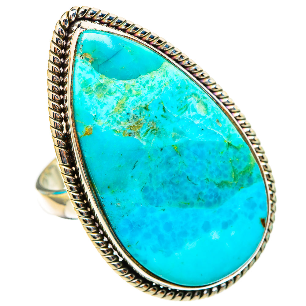 Peruvian Chrysocolla Rings handcrafted by Anasilvercos - RING116497 - Photo 2