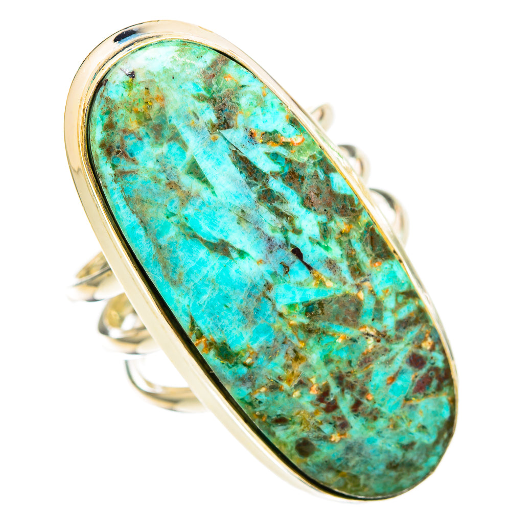 Peruvian Chrysocolla Rings handcrafted by Anasilvercos - RING116501 - Photo 2