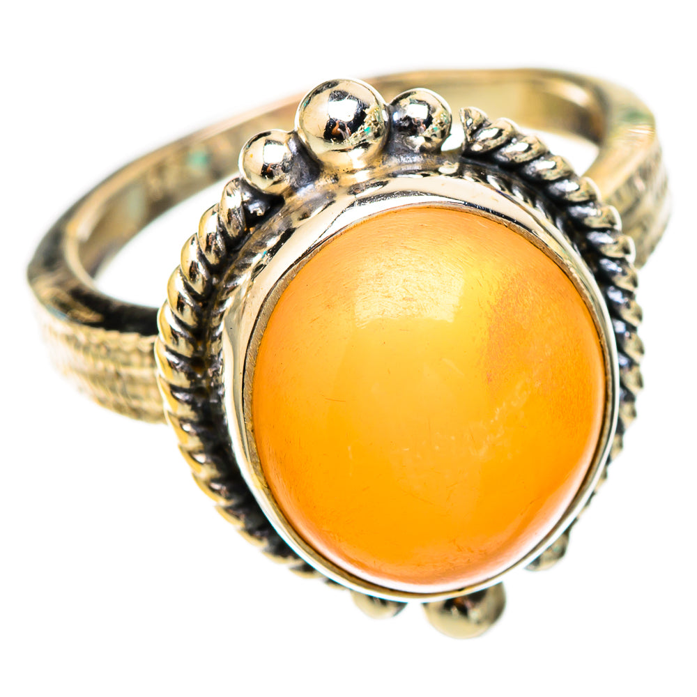 Peach Moonstone Rings handcrafted by Anasilvercos - RING116514 - Photo 2