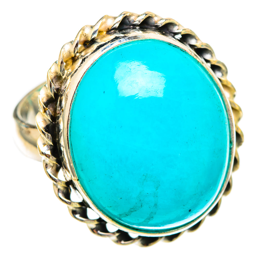 Peruvian Amazonite Rings handcrafted by Anasilvercos - RING116542 - Photo 2