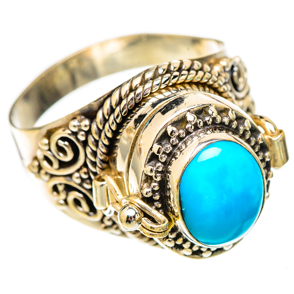 Sleeping Beauty Turquoise Rings handcrafted by Anasilvercos - RING116543 - Photo 2