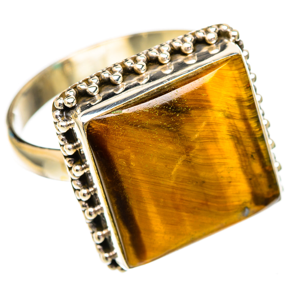 Tiger Eye Rings handcrafted by Anasilvercos - RING116546 - Photo 2