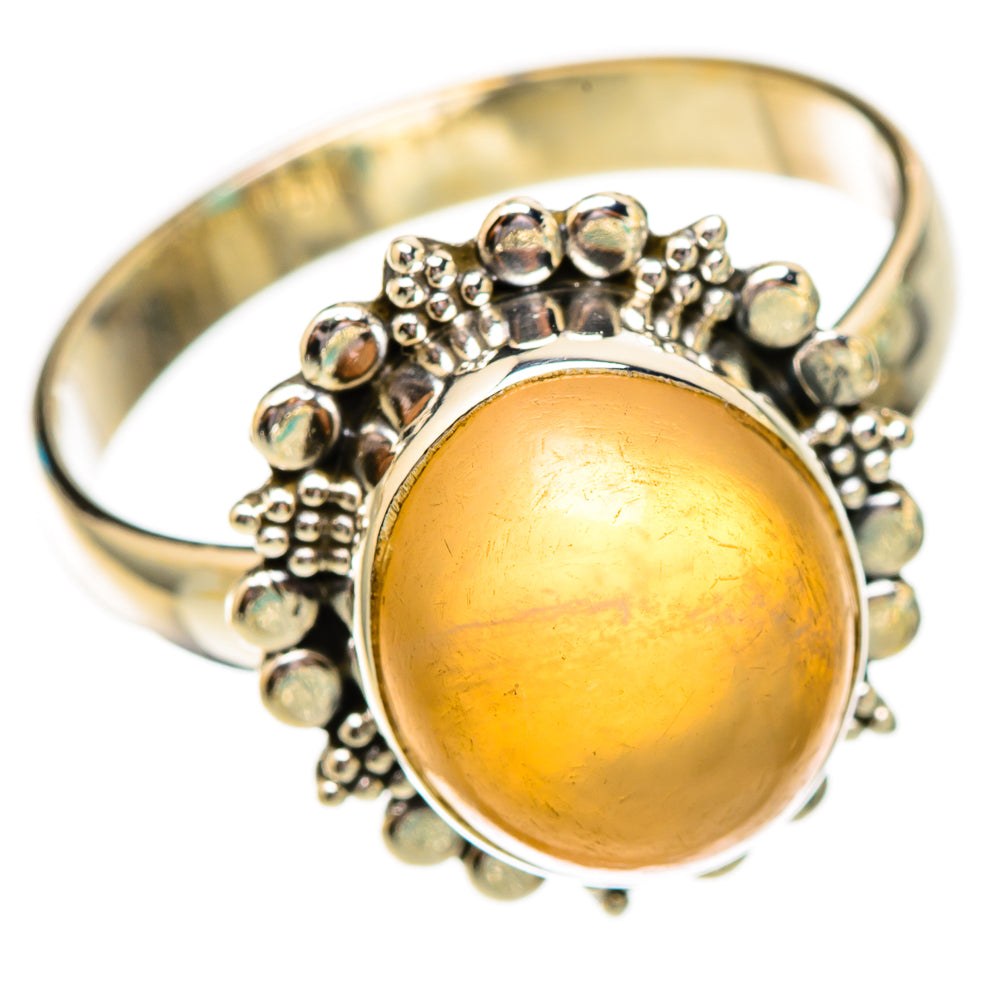 Peach Moonstone Rings handcrafted by Anasilvercos - RING116549 - Photo 2