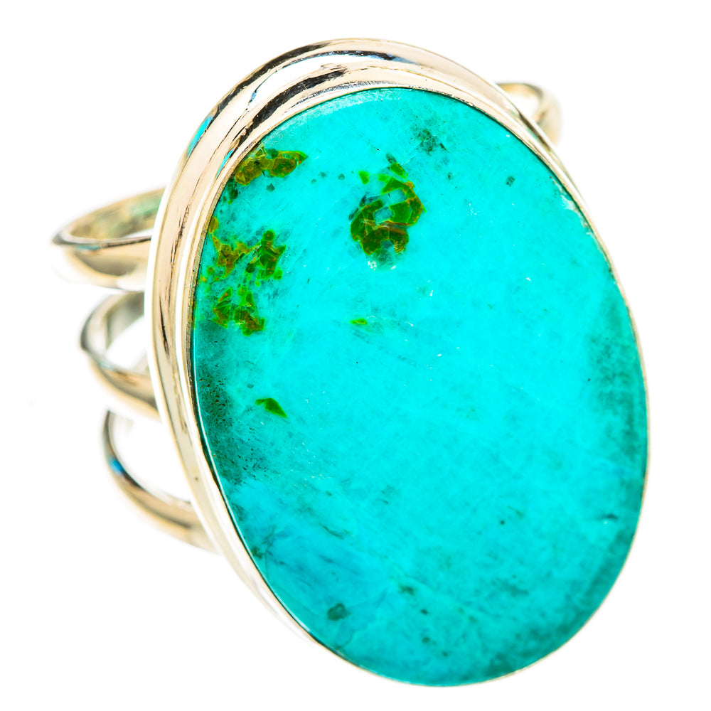 Peruvian Chrysocolla Rings handcrafted by Anasilvercos - RING116643 - Photo 2