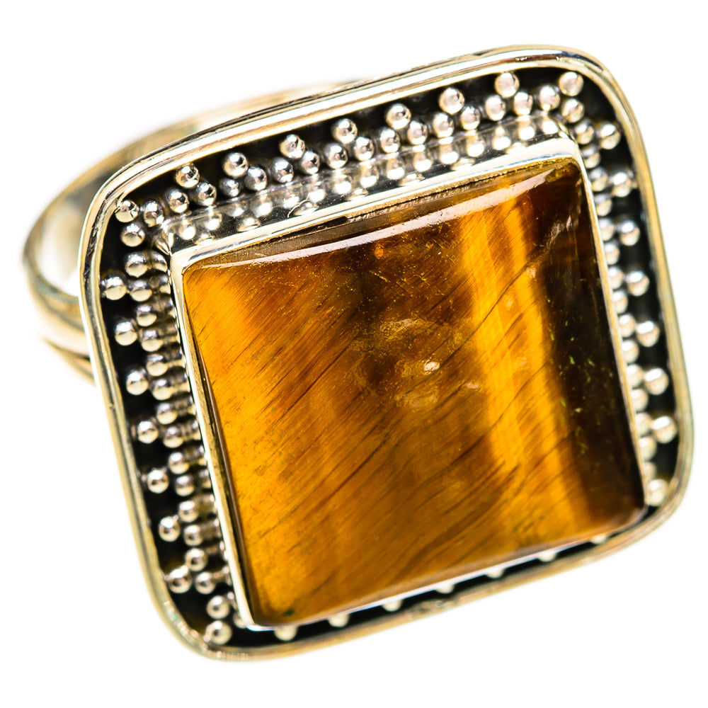 Tiger Eye Rings handcrafted by Anasilvercos - RING116654 - Photo 2