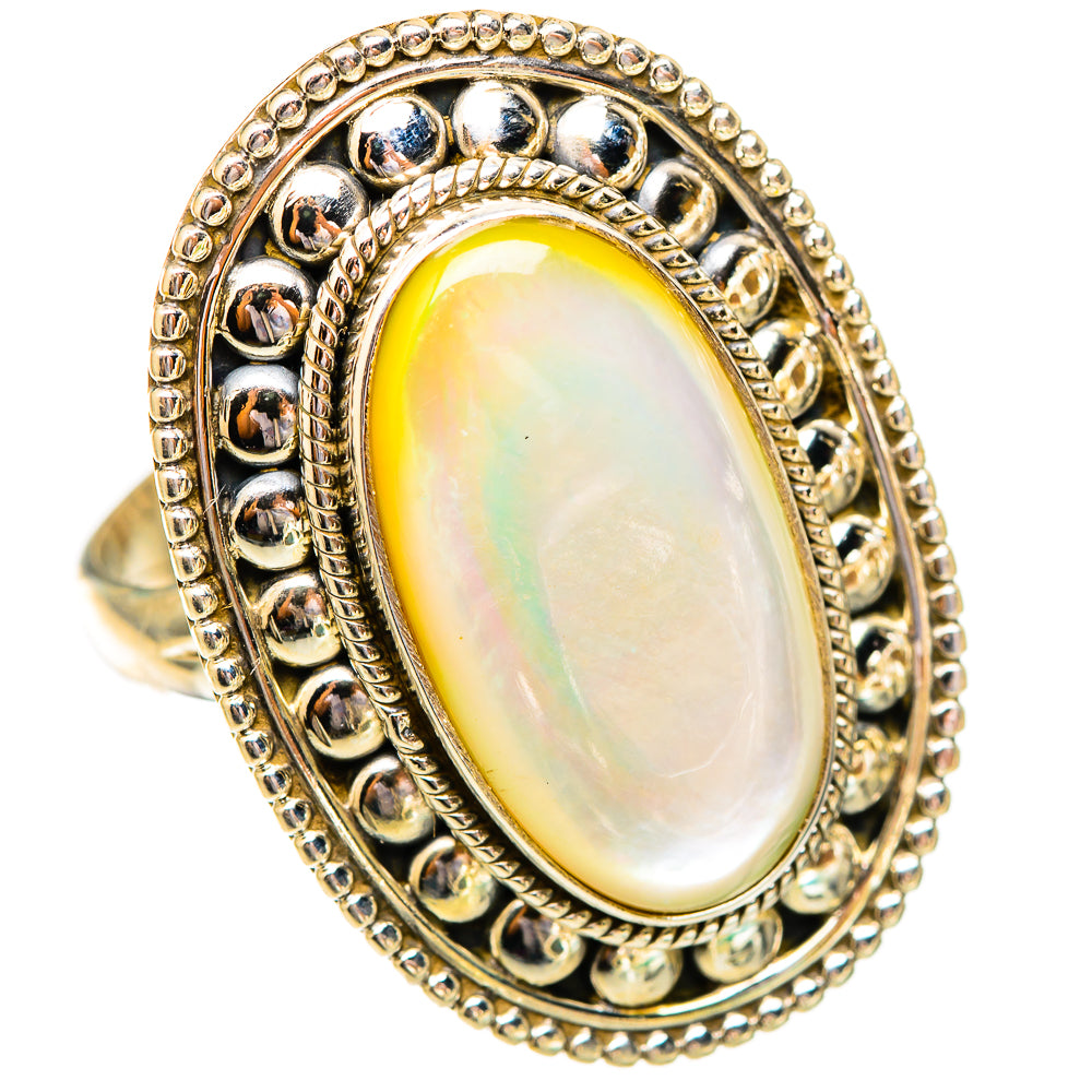 Mother Of Pearl Rings handcrafted by Anasilvercos - RING116699 - Photo 2