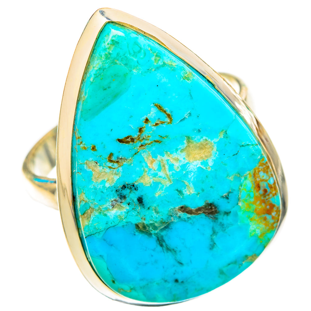 Peruvian Chrysocolla Rings handcrafted by Anasilvercos - RING116708 - Photo 2