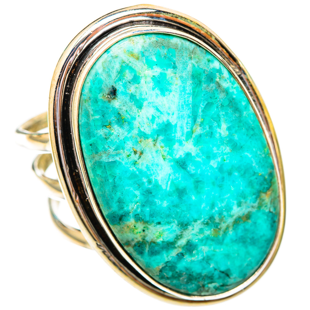 Peruvian Chrysocolla Rings handcrafted by Anasilvercos - RING116741 - Photo 2