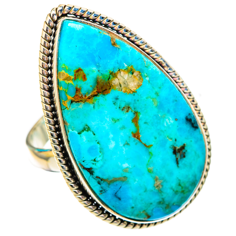 Peruvian Chrysocolla Rings handcrafted by Anasilvercos - RING116765 - Photo 2