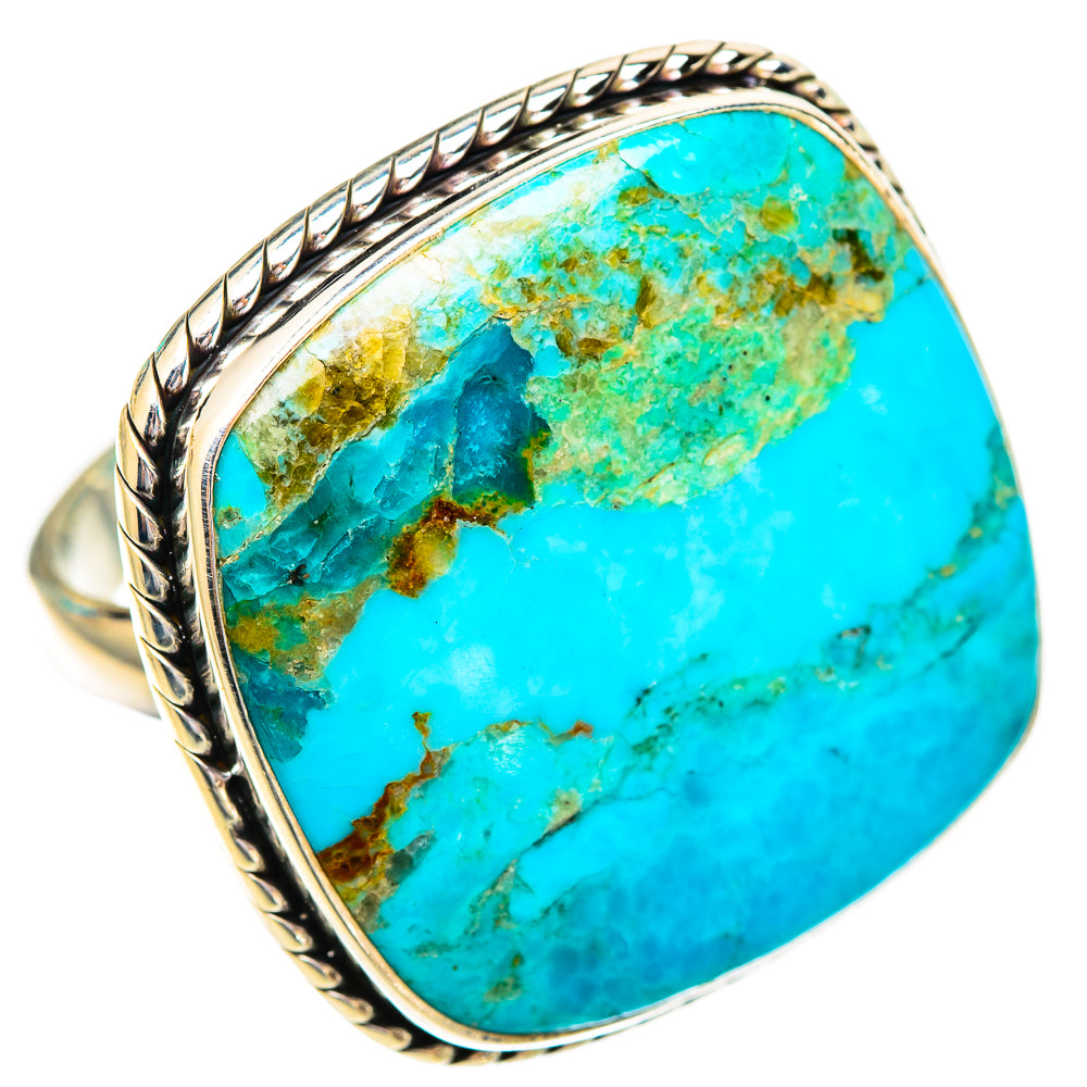 Peruvian Chrysocolla Rings handcrafted by Anasilvercos - RING116768 - Photo 2