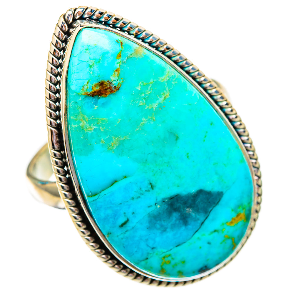 Peruvian Chrysocolla Rings handcrafted by Anasilvercos - RING116793 - Photo 2